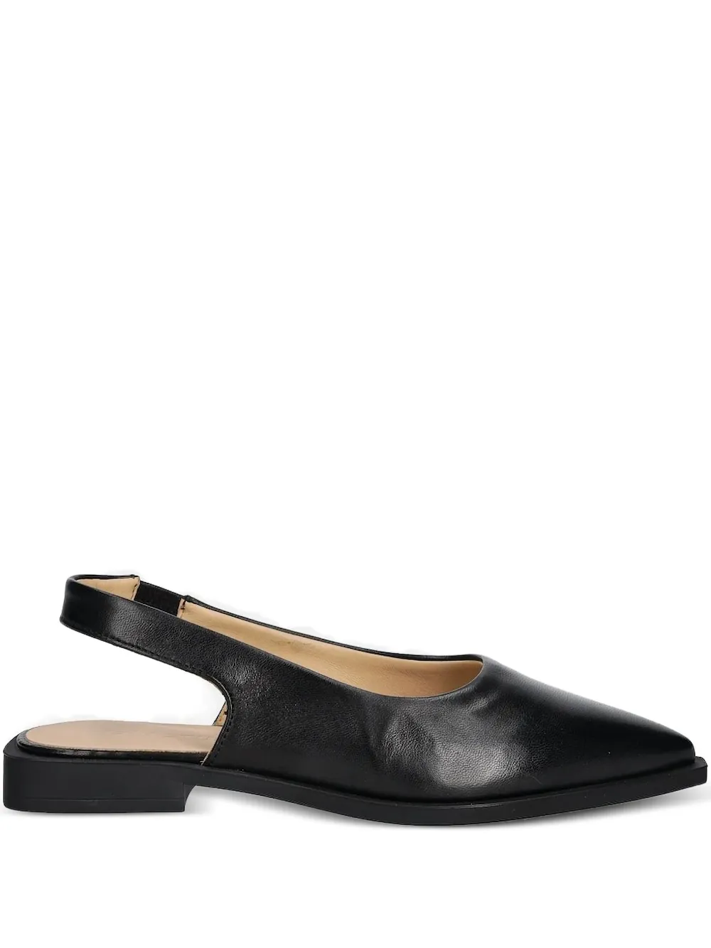 Copenhagen Slingback Pointed-toe Ballet Flats In Black