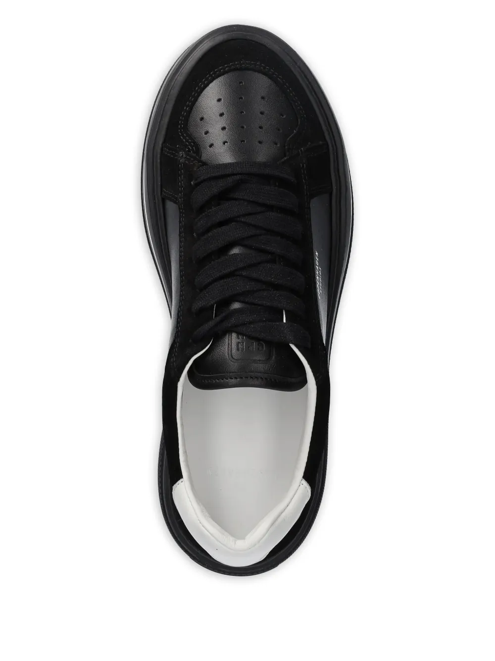 Copenhagen platform leather sneakers - Zwart