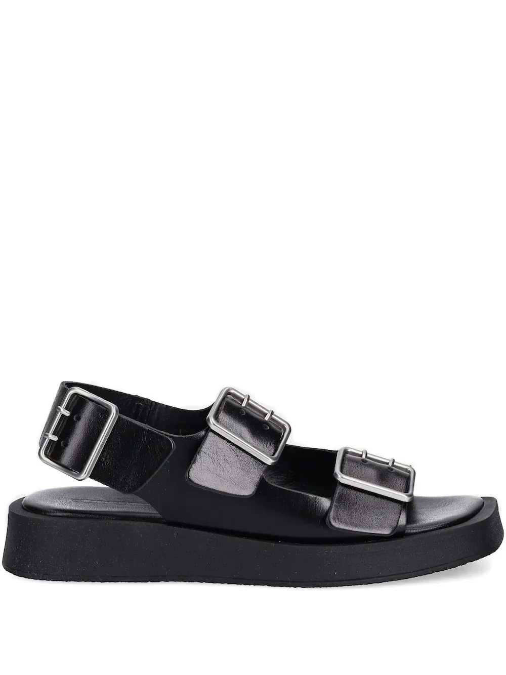 Copenhagen Buckle-detail Platform Sandals In Black