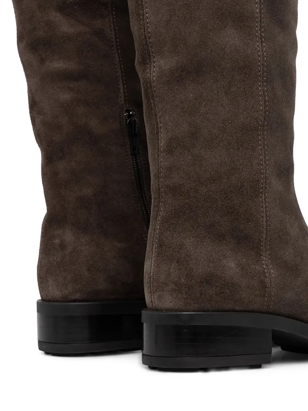 Copenhagen Suede Pointed-toe Knee-high Boots In Brown