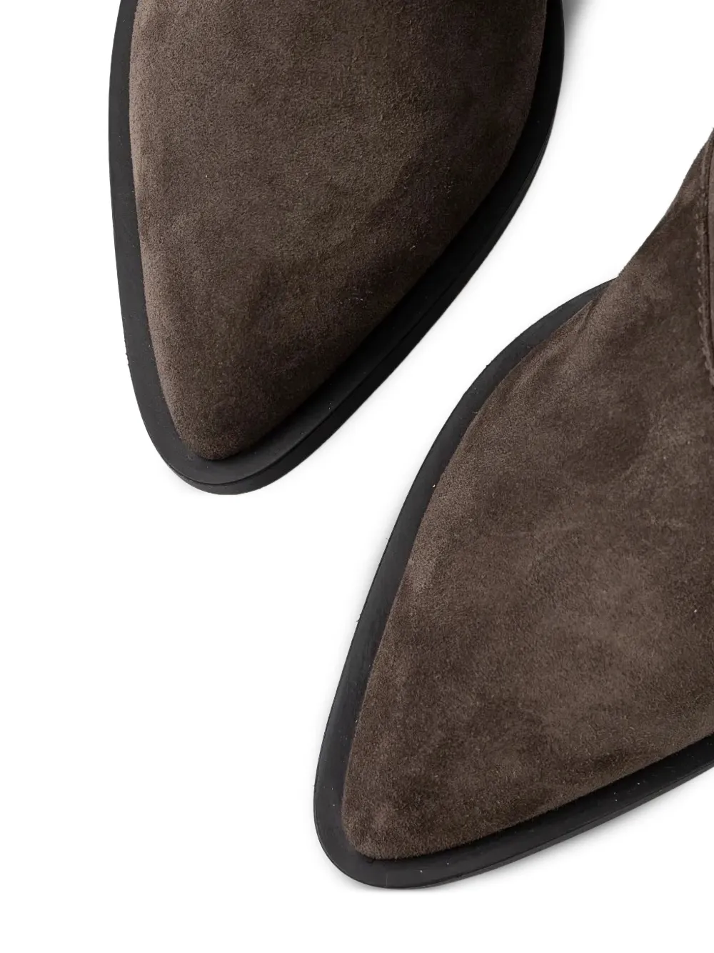 Copenhagen Suede Pointed-toe Knee-high Boots In Brown