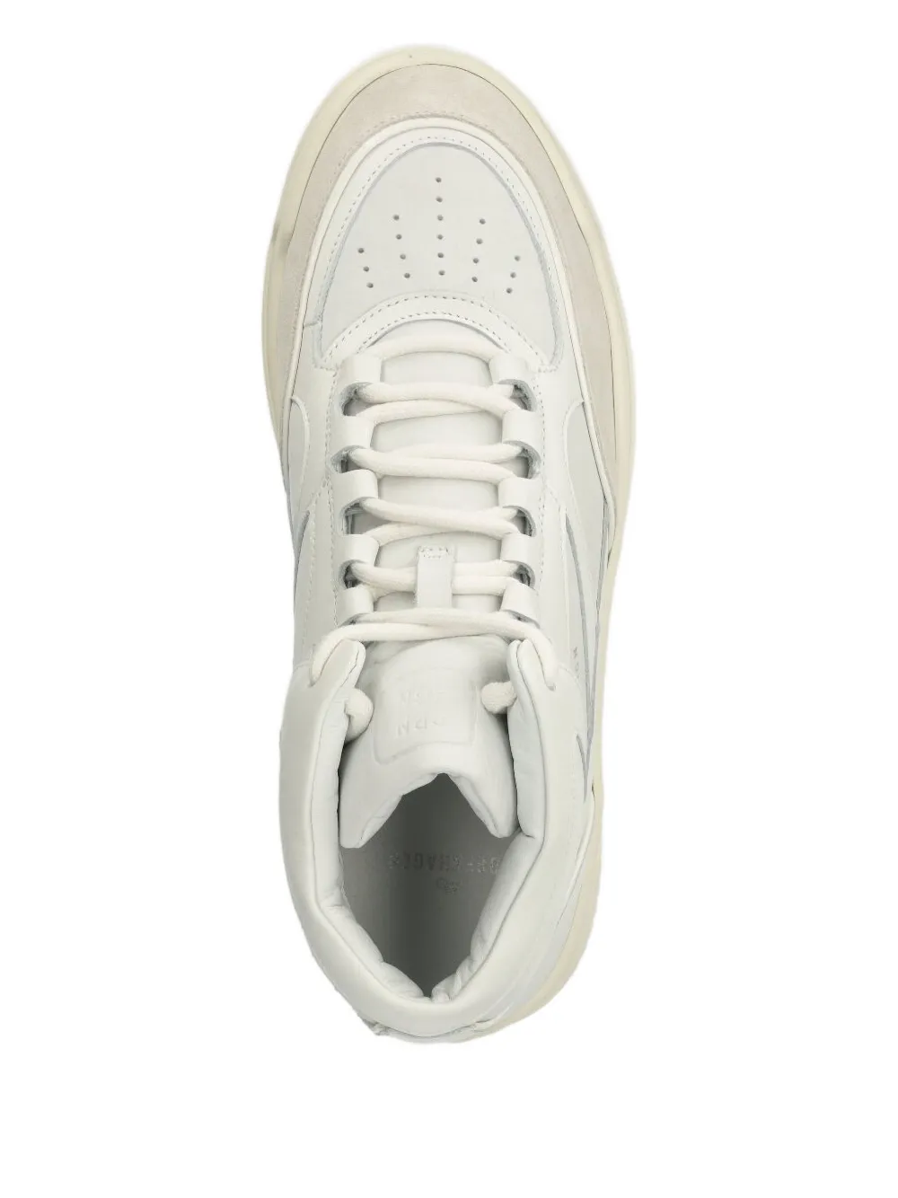 Copenhagen leather panelled high-top sneakers White