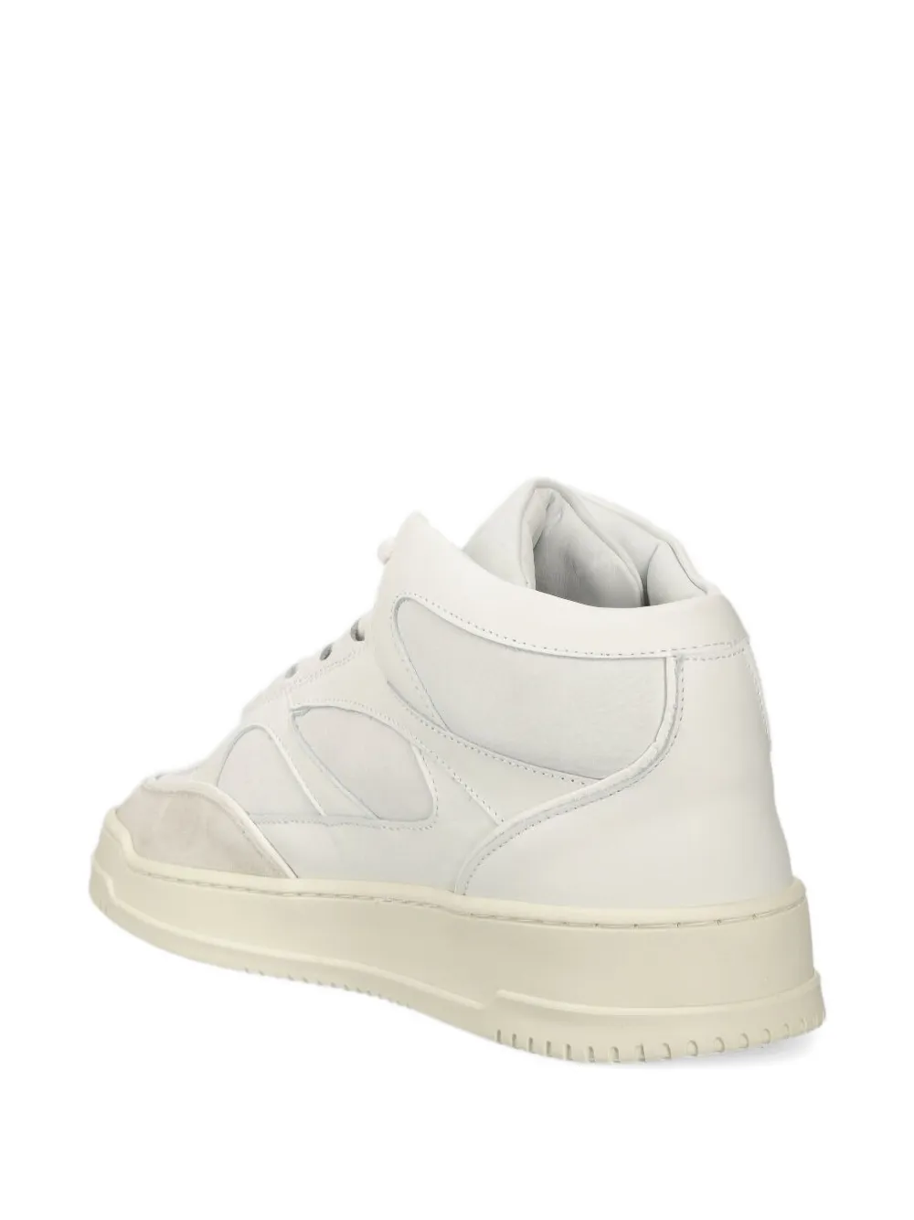 Copenhagen leather panelled high-top sneakers White