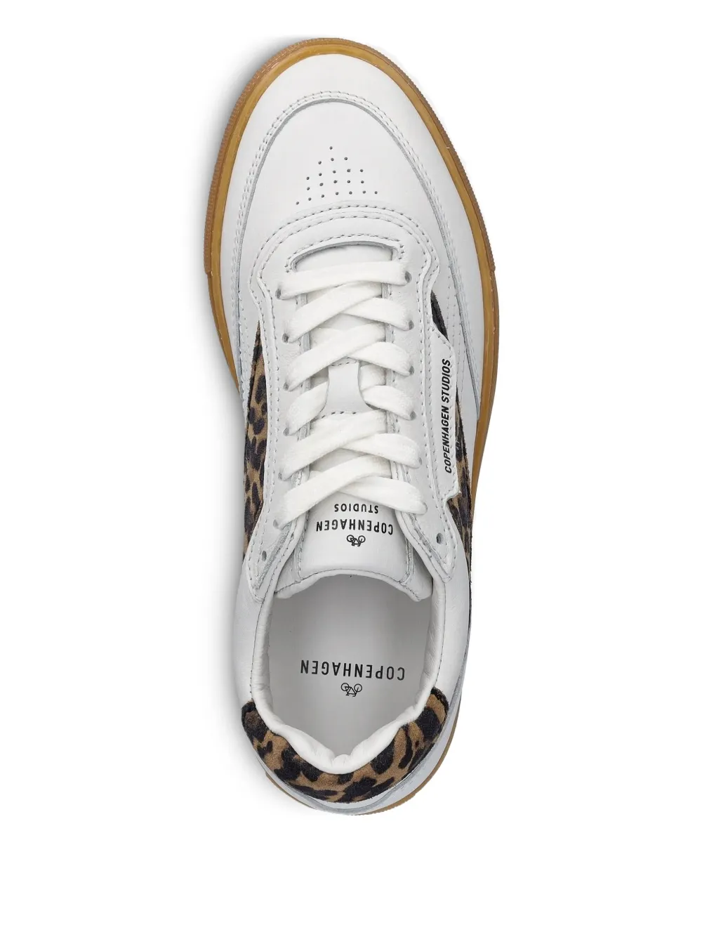 Copenhagen Sneakers met luipaardprint Wit