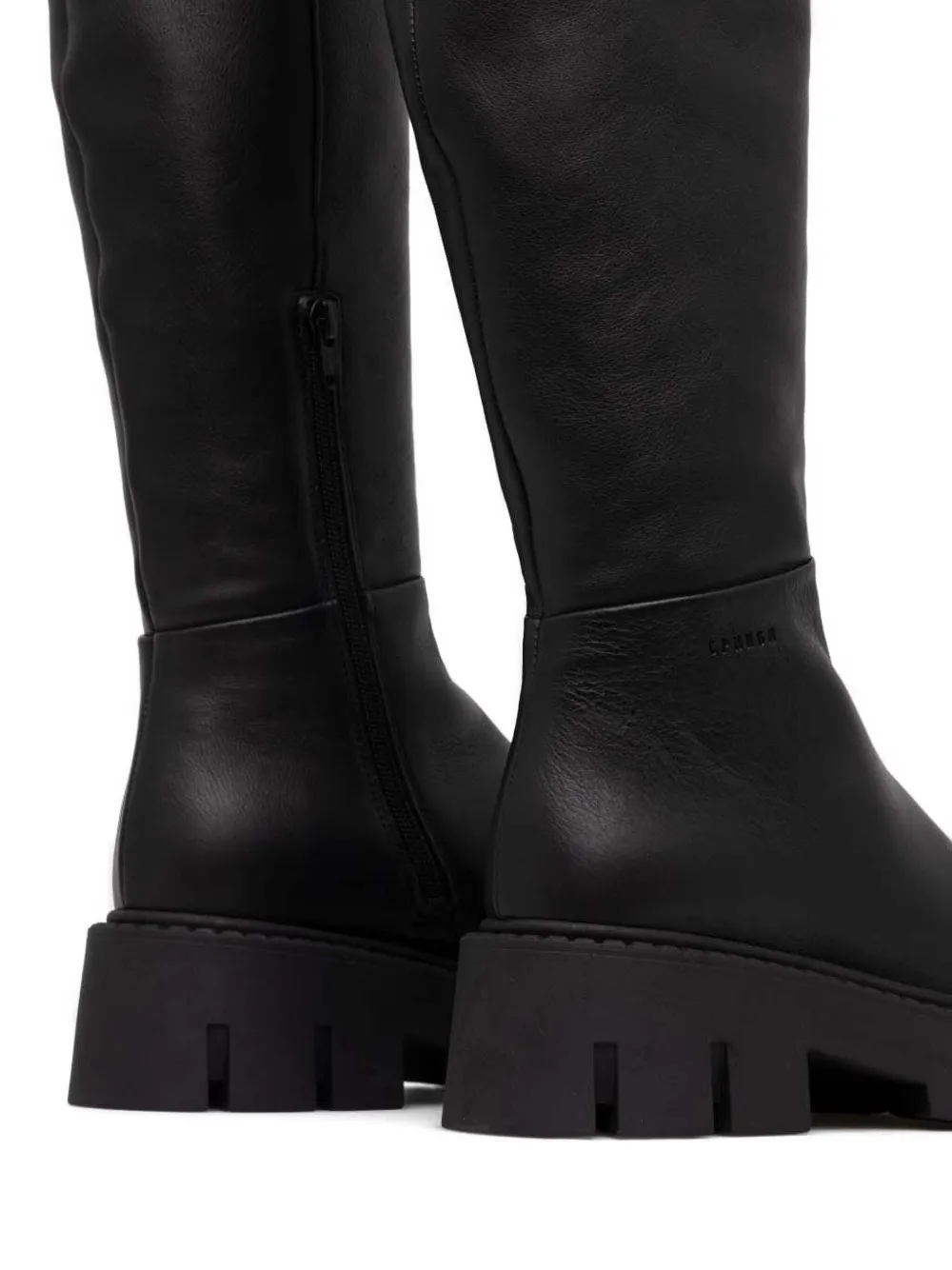 Copenhagen knee-high lug-sole boots Black