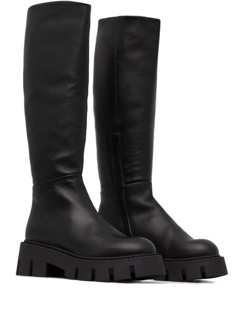 Copenhagen knee-high lug-sole boots Black