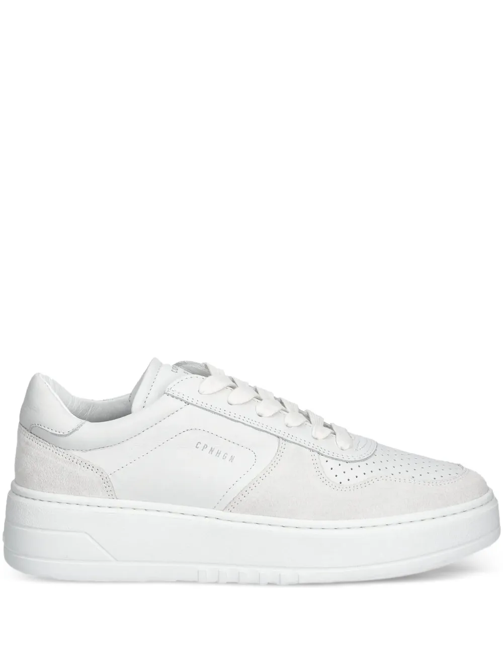 Copenhagen Leather Lace-up Sneakers In White