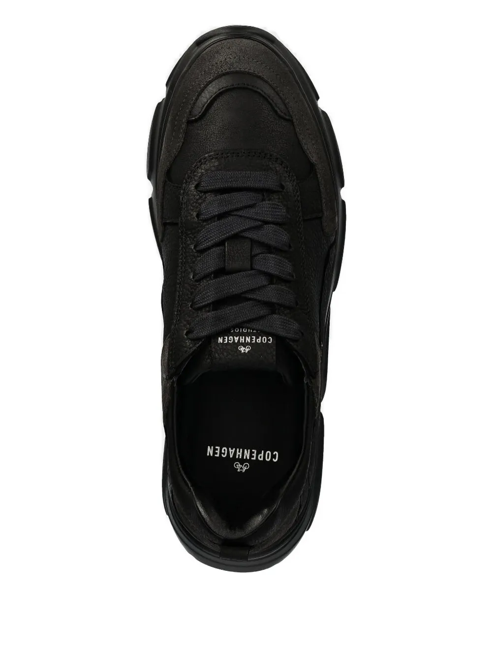 Copenhagen leather panelled chunky-sole sneakers Black