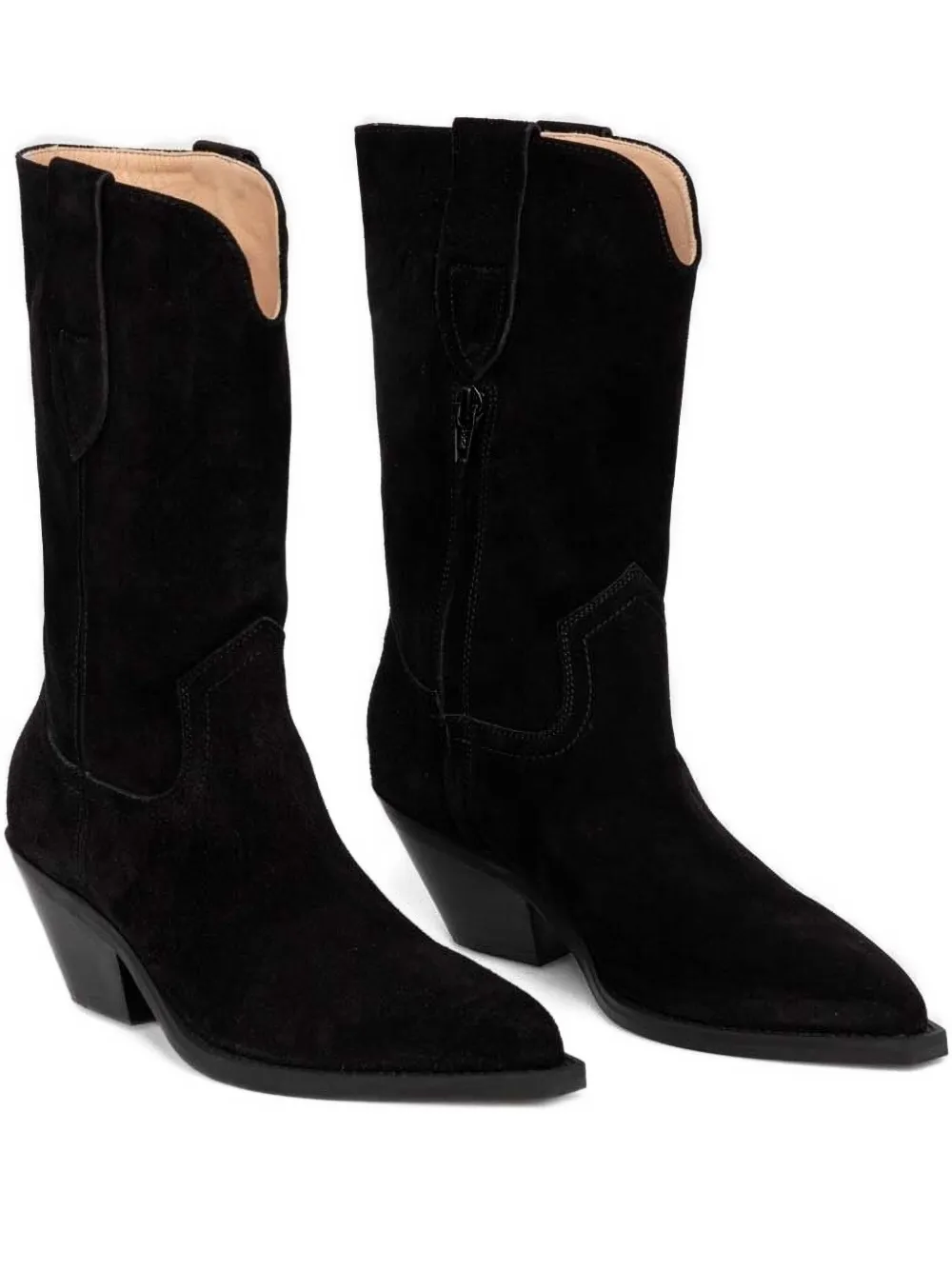 Copenhagen Cph237 Pointed-toe Suede Boots In Black