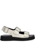 Copenhagen buckle-detail platform sandals - White