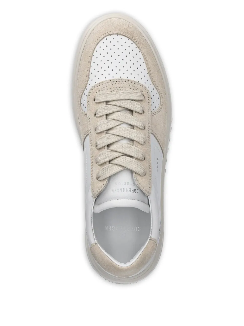 Copenhagen perforated suede leather sneakers Neutrals