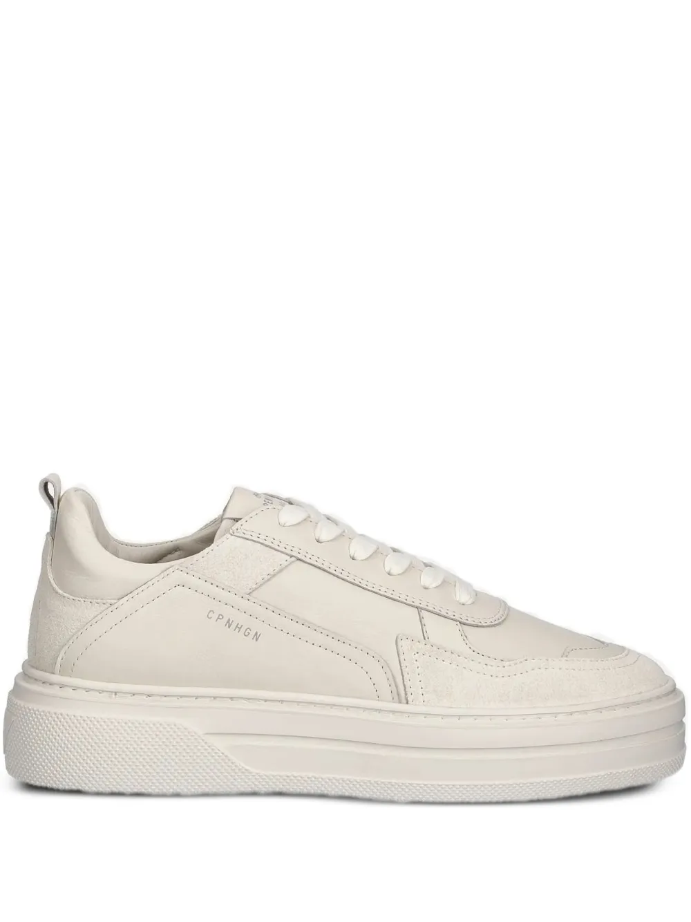 Copenhagen leather panelled platform sneakers Neutrals
