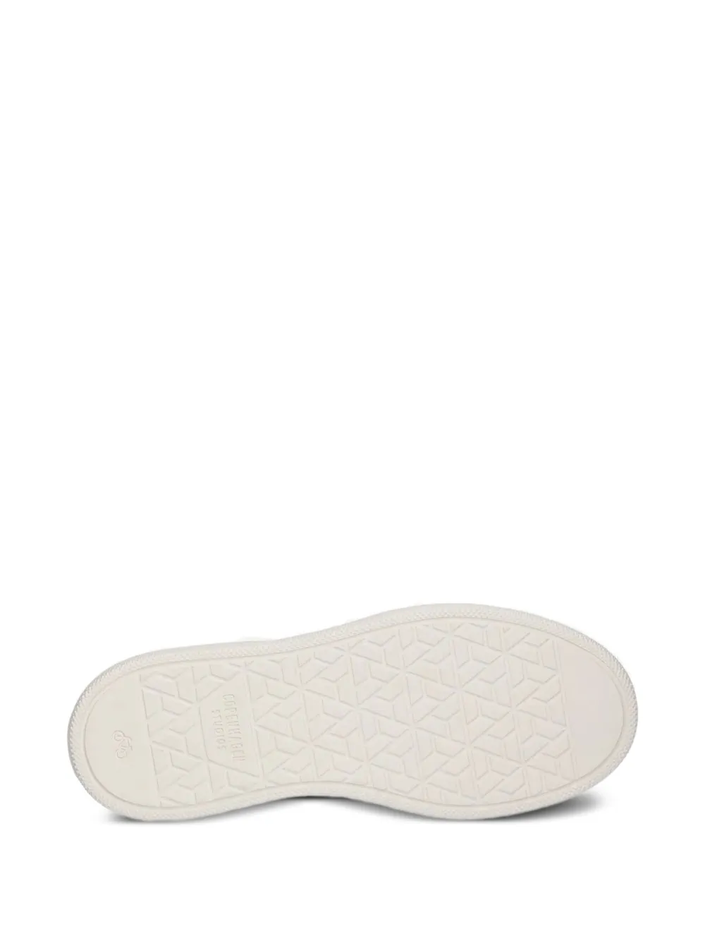 Copenhagen Sneakers met plateauzool en leren vlakken Beige