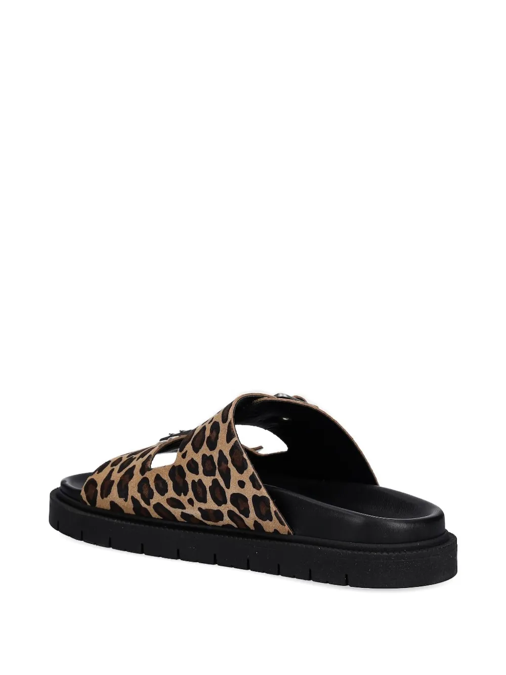 Copenhagen Leopard-print Buckled Flat Sandals In Animal Print