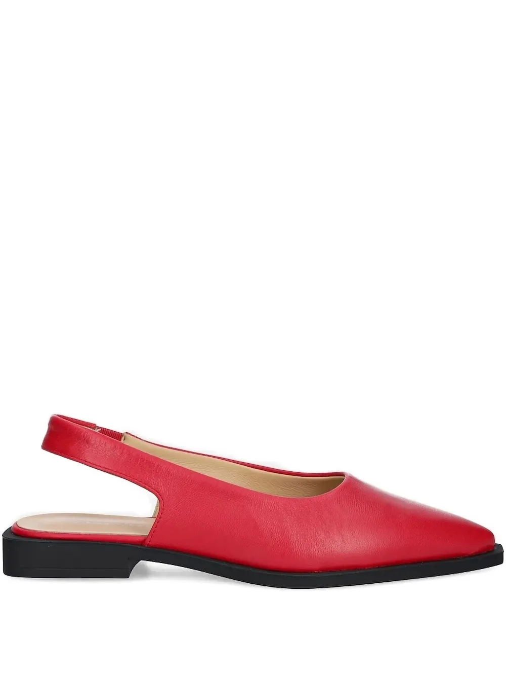 Copenhagen Slingback Pointed-toe Ballet Flats In Red