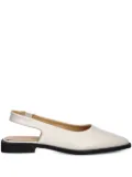 Copenhagen slingback pointed-toe flat pumps - Neutrals