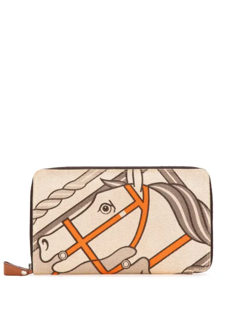 Hermès Pre-Owned 2013 Toile Steeple GM Wallet long wallets