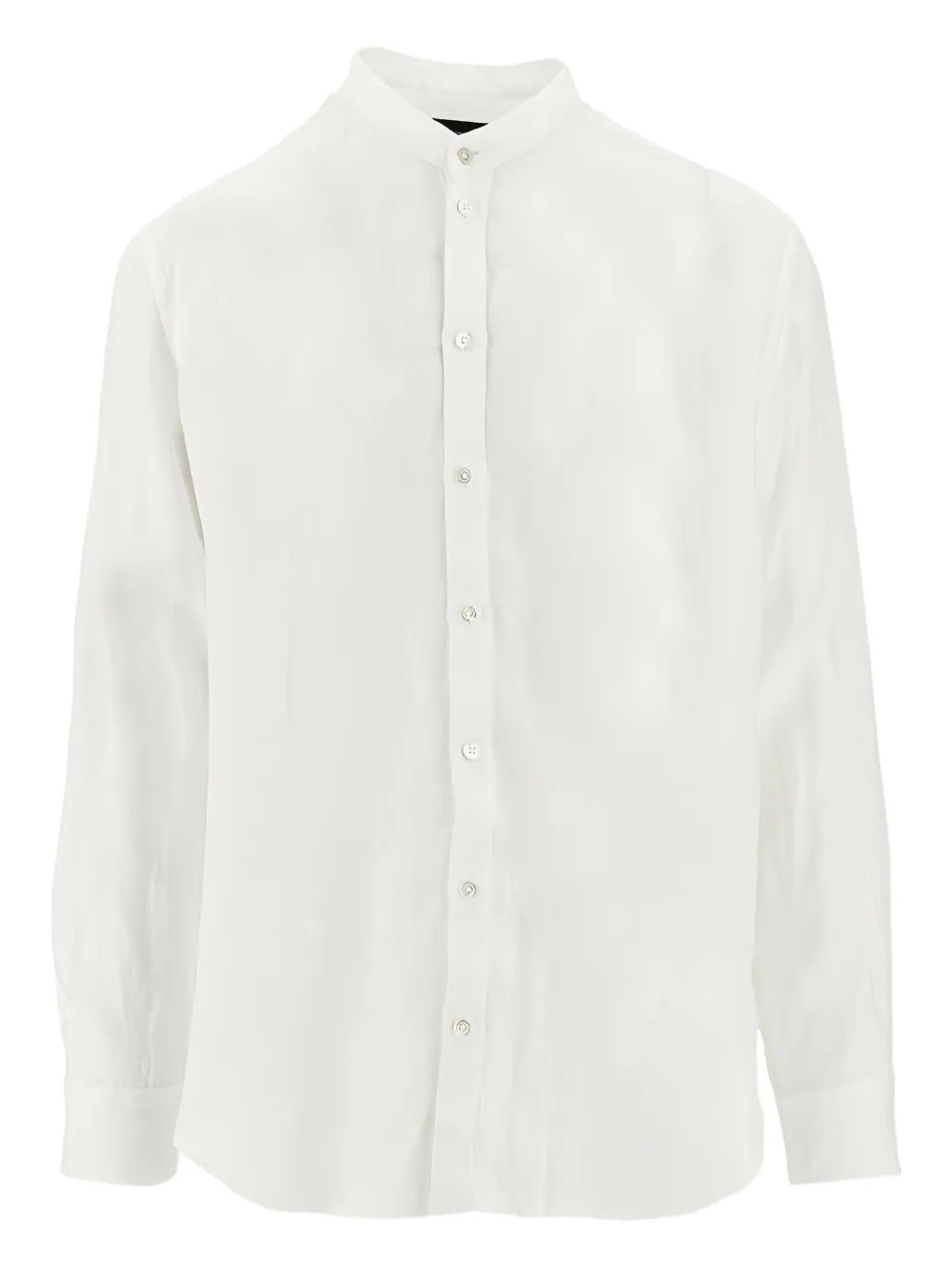 Emporio Armani collarless long-sleeve shirt | White | Image 1
