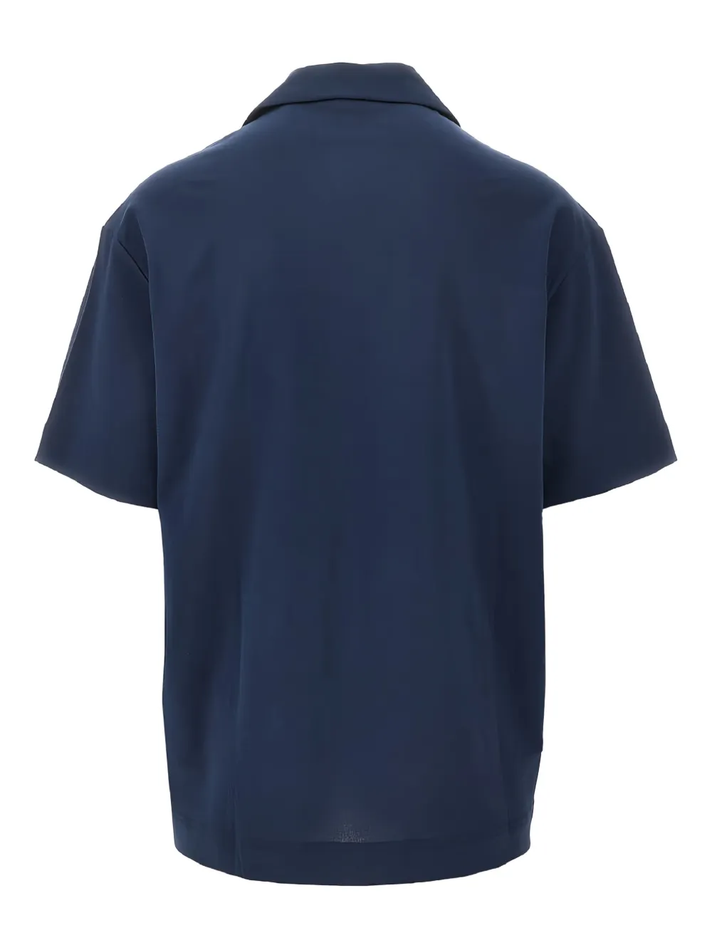 Emporio Armani cotton short-sleeve shirt Blauw