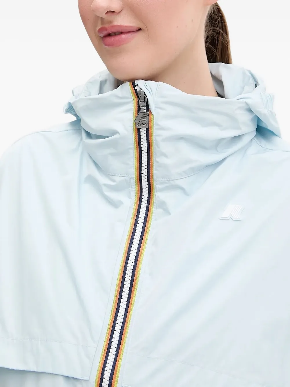 K-Way Jas met capuchon en rits Blauw