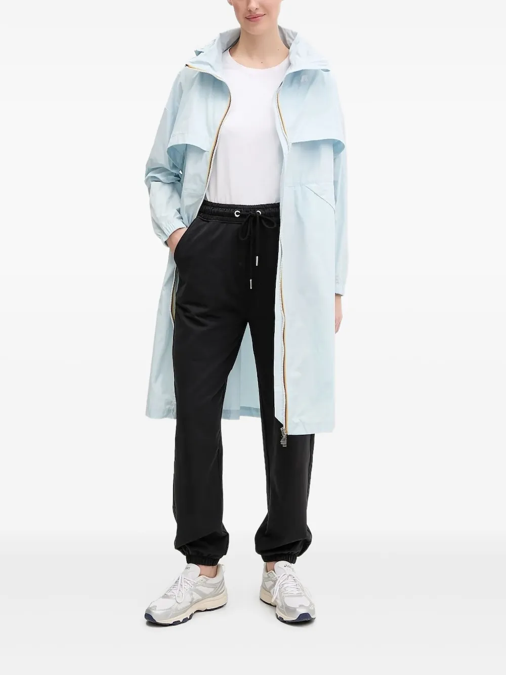 K-Way Jas met capuchon en rits Blauw