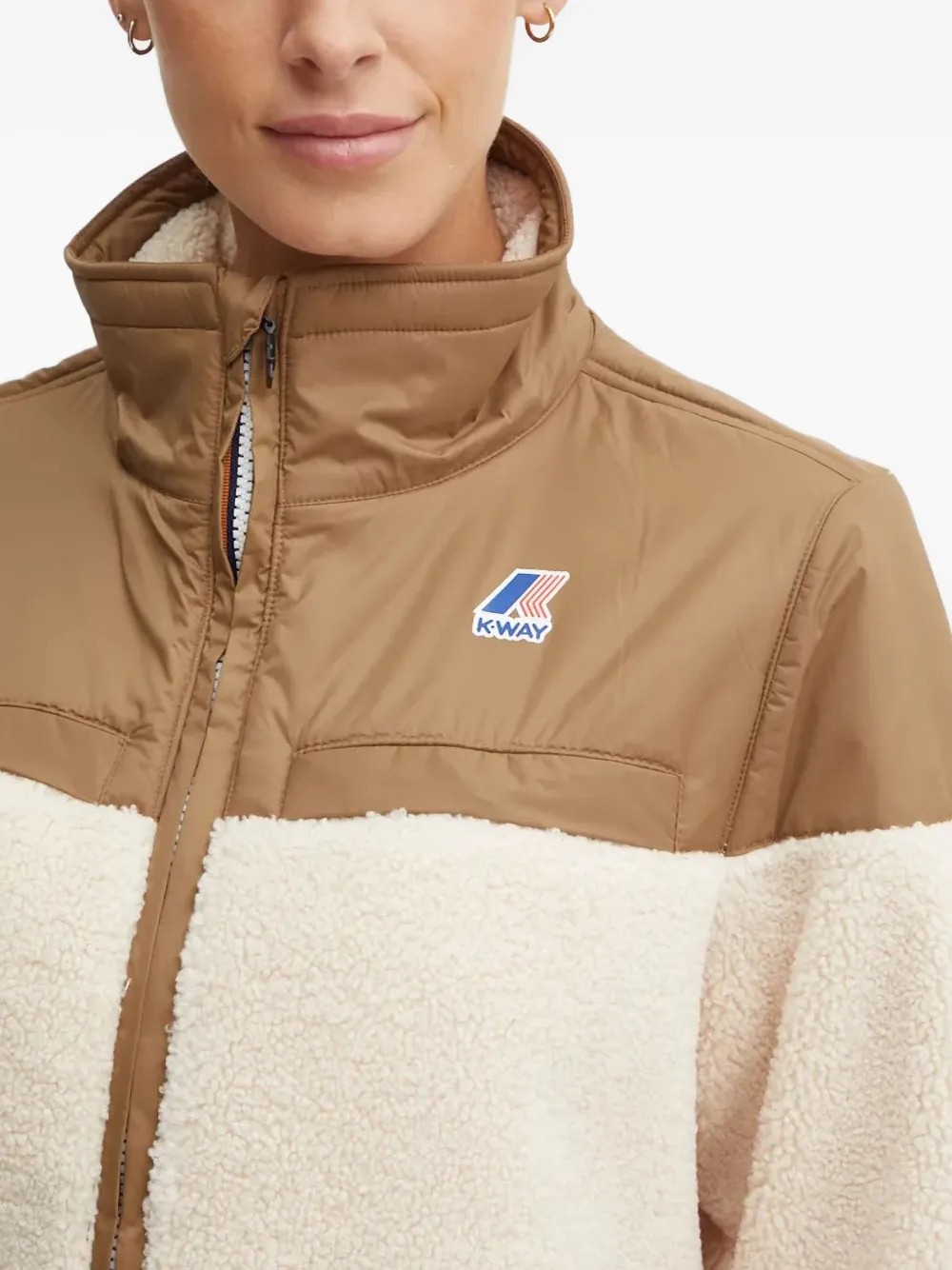 K-Way Fleece jack met rits Wit