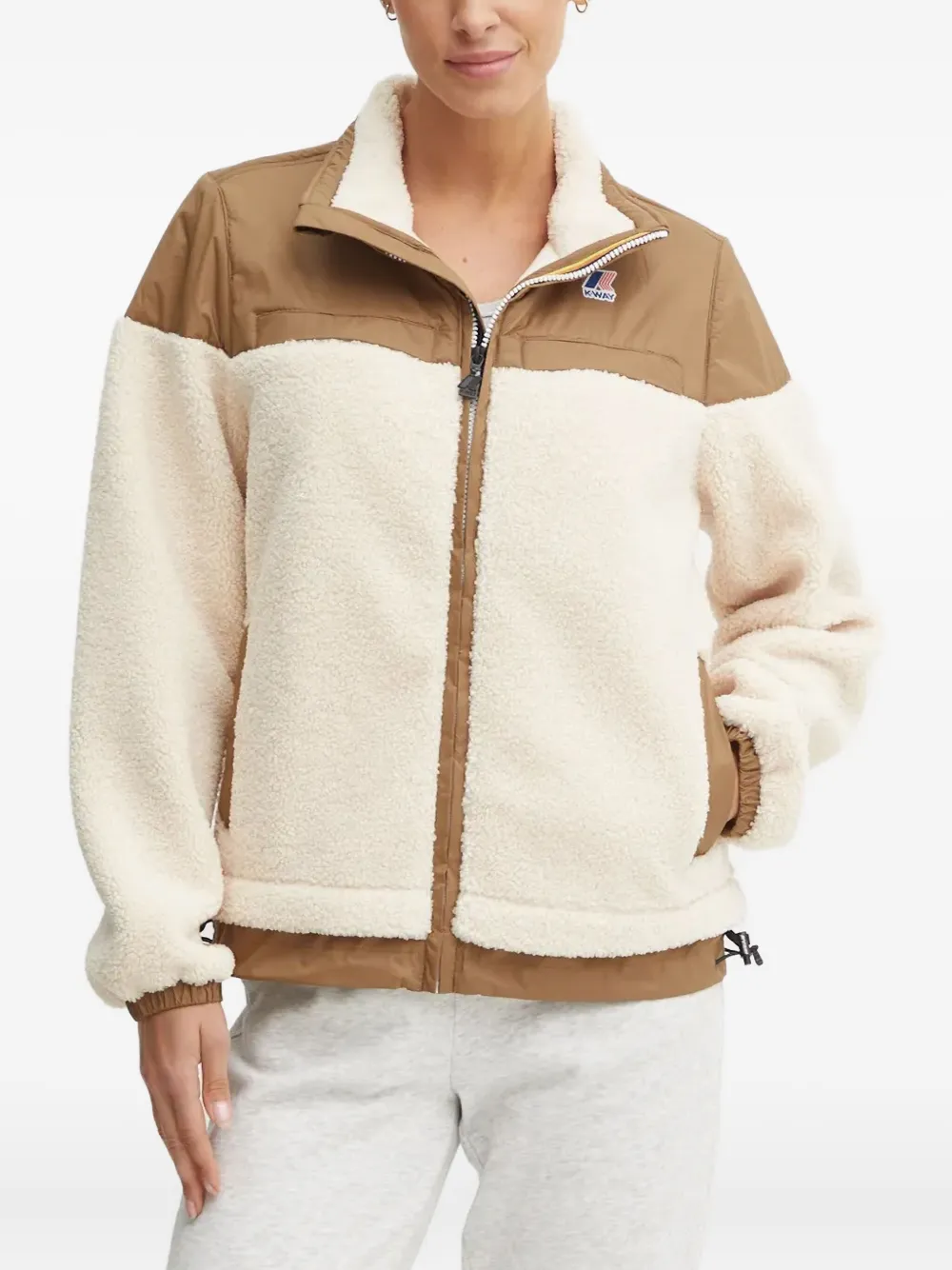K-Way Fleece jack met rits Wit