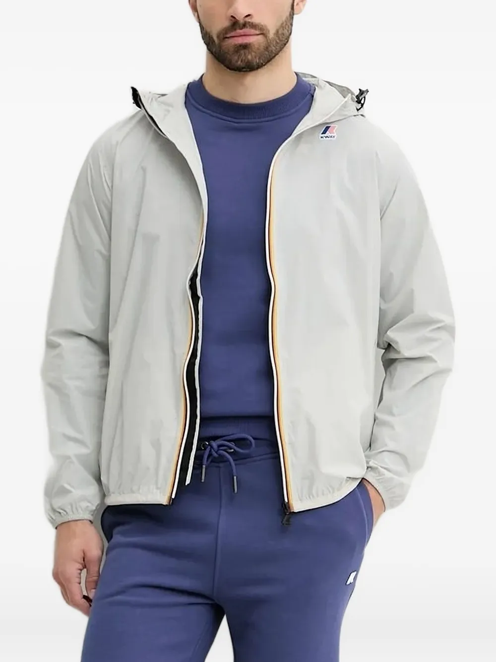 K-way Crew-neck Logo Sweatshirt In Blue