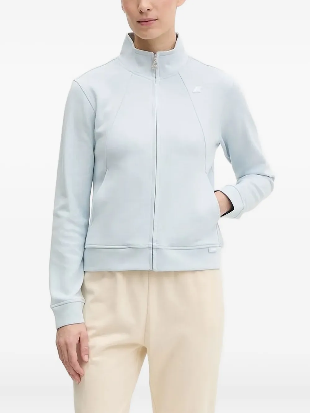 K-way Cyrielle Zip-front Sweartshirt In Blue