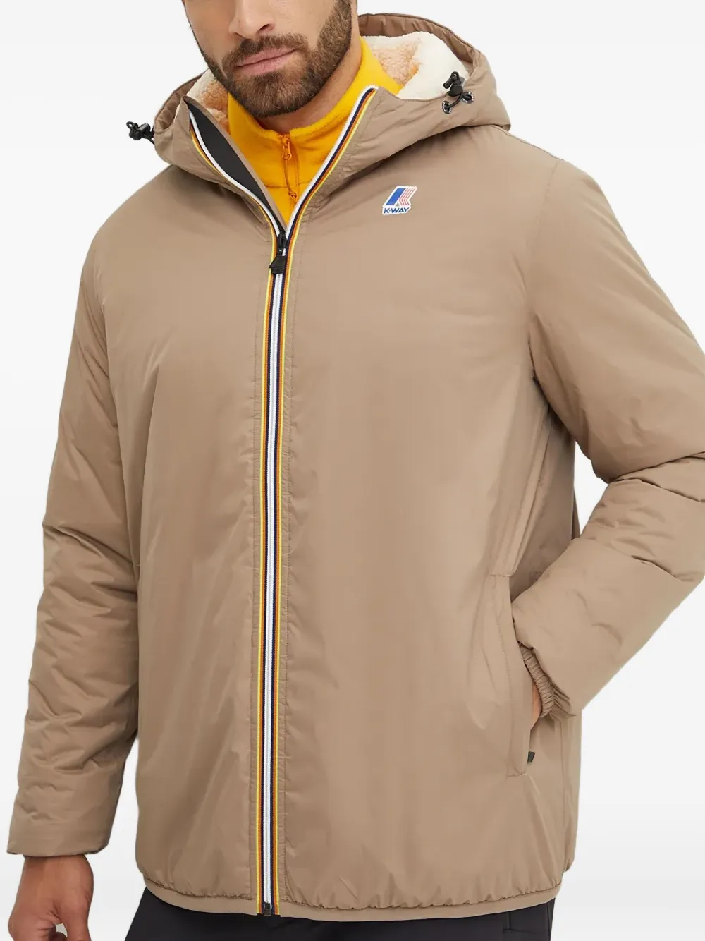 K-Way Gewatteerd jack Beige