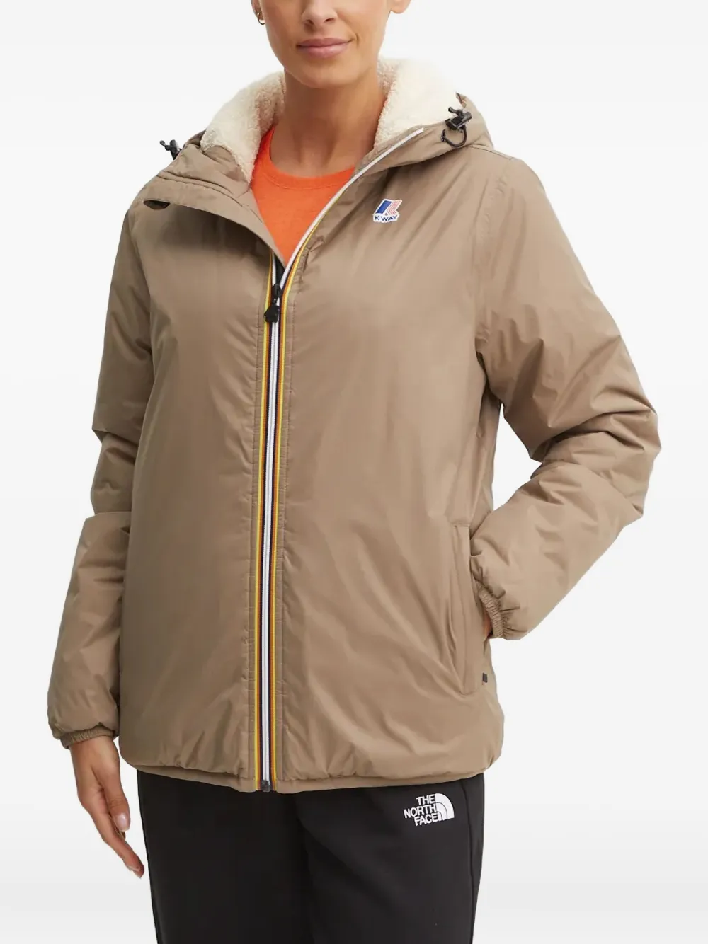 K-Way Gewatteerd jack Beige