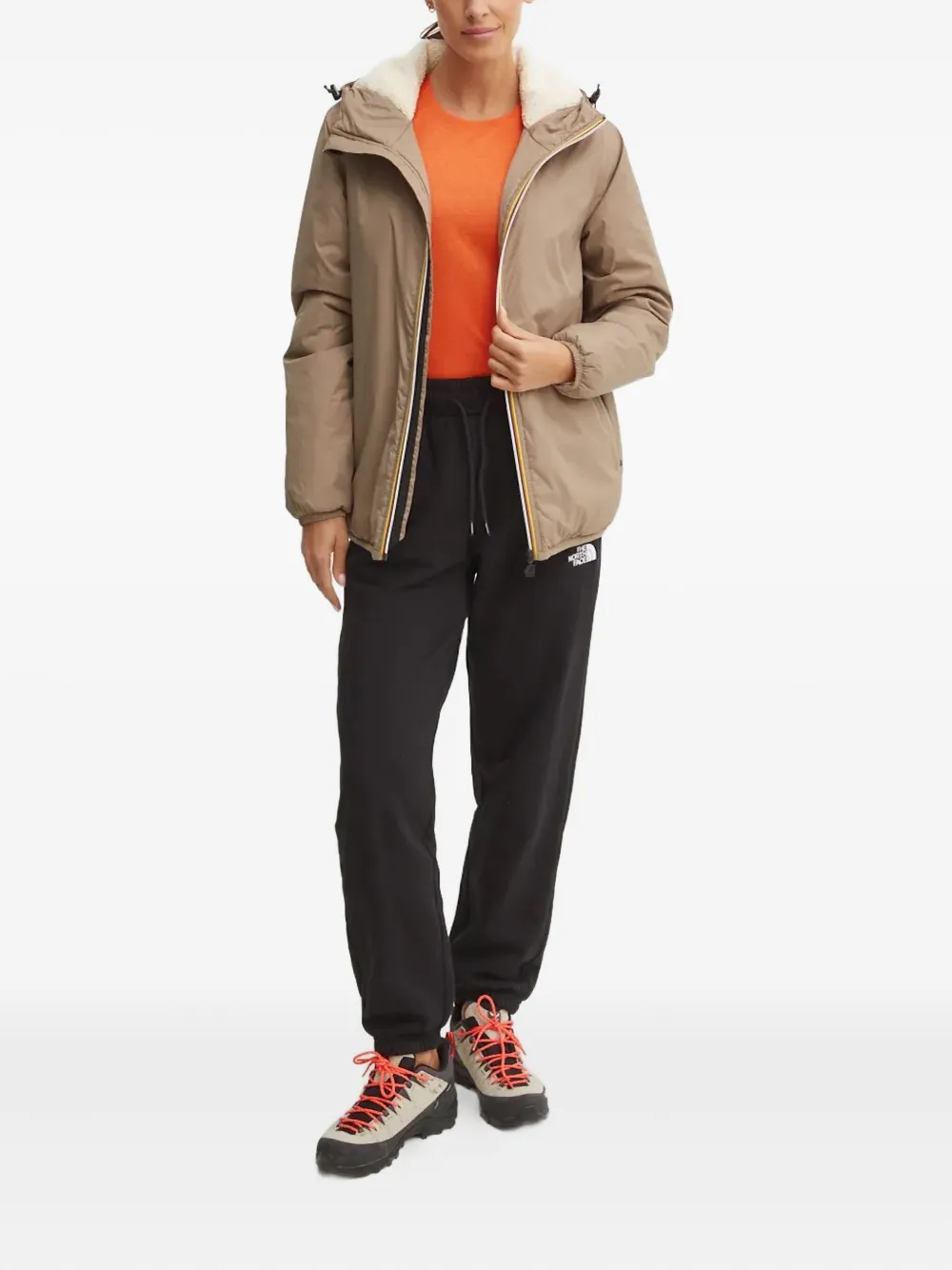K-Way Gewatteerd jack Beige