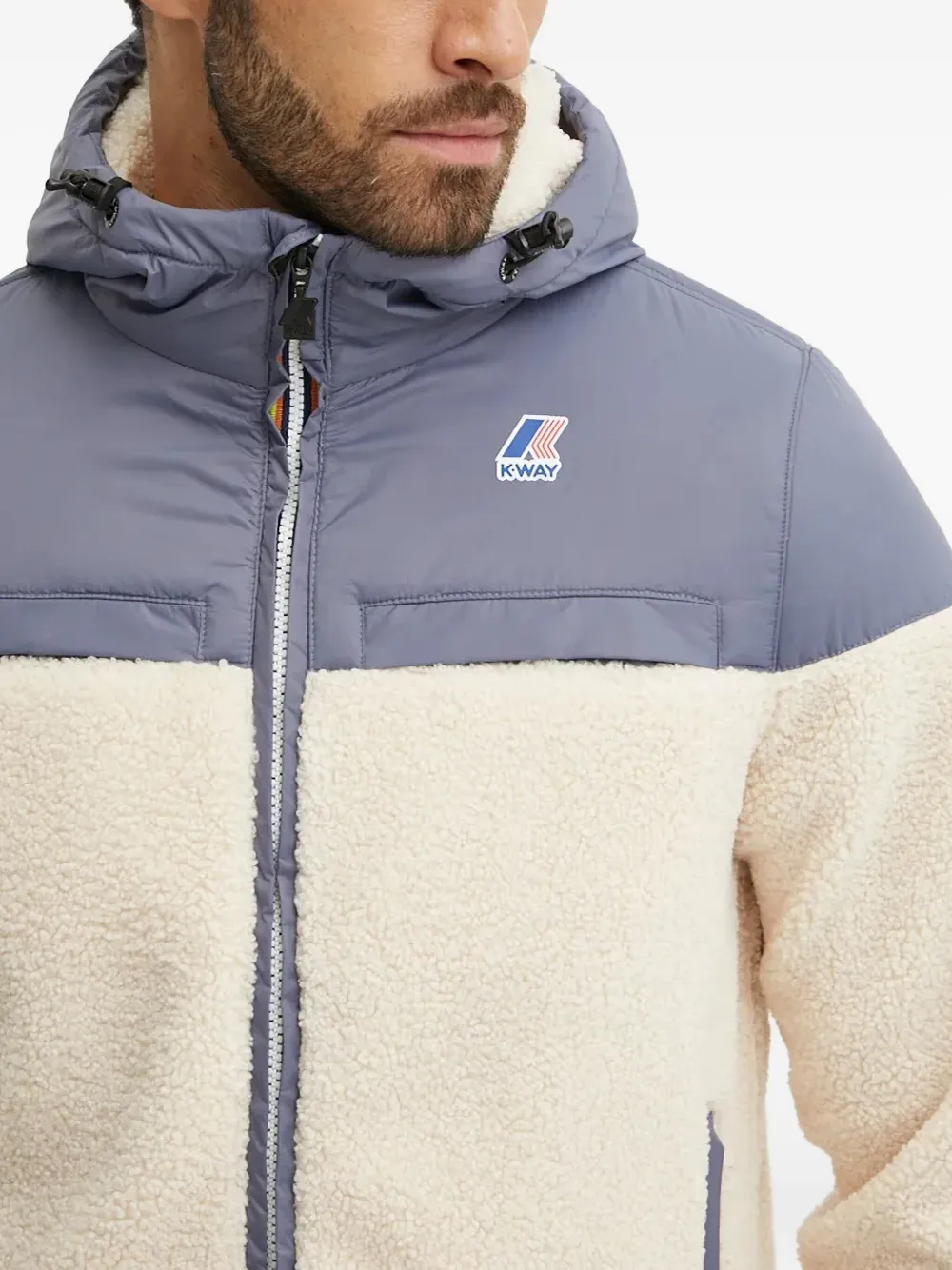 K-way Neige Hooded Fleece Jacket In Multi