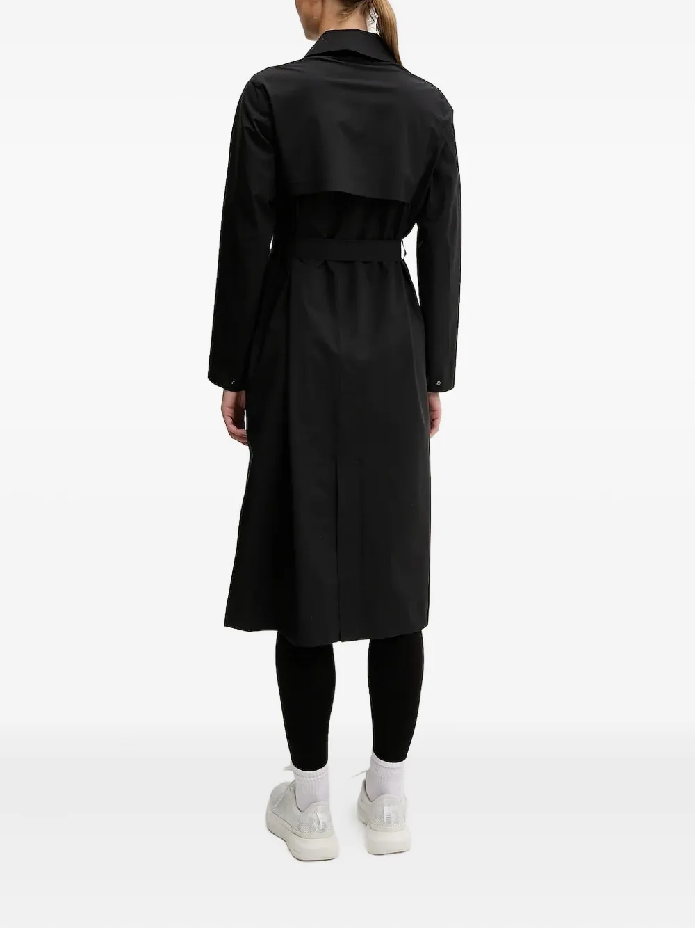 K-Way Trenchcoat met ceintuur en ritssluiting Zwart