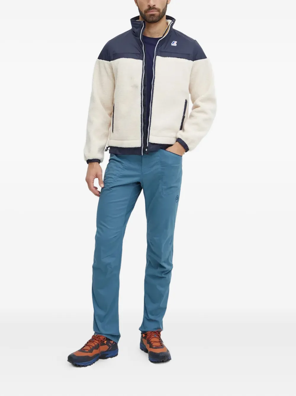 K-Way Le Vrai 3.0 Jilde Orsetto jack met fleece vlakken en rits Beige