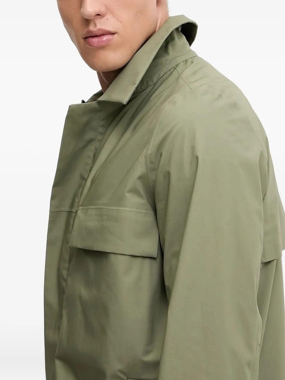 K-Way Poir single-breasted coat Groen