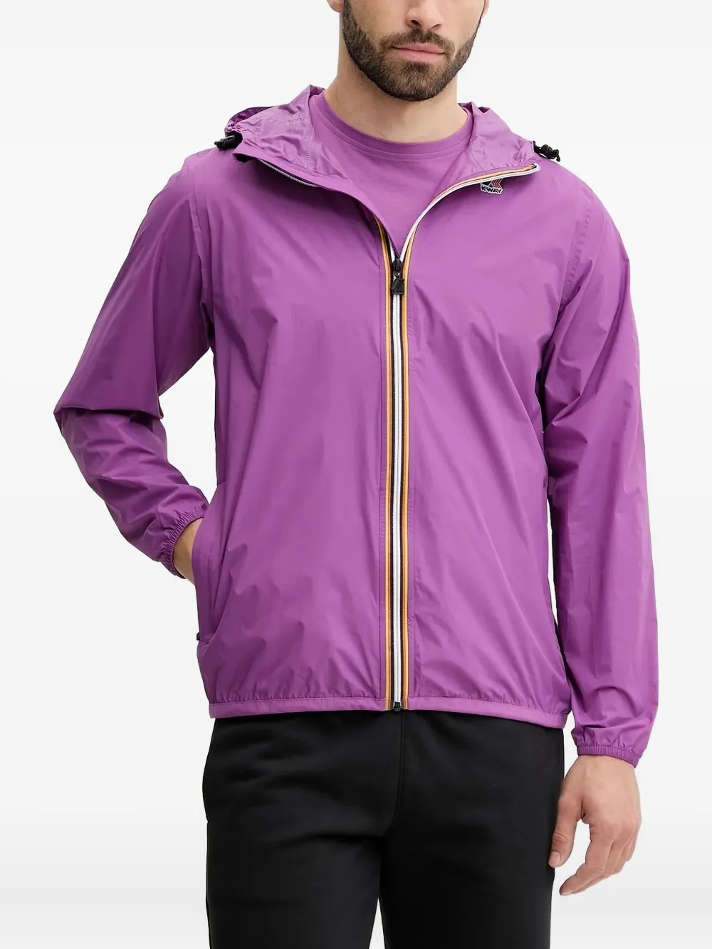 K-Way hooded zip-front jacket | Purple | Image 1