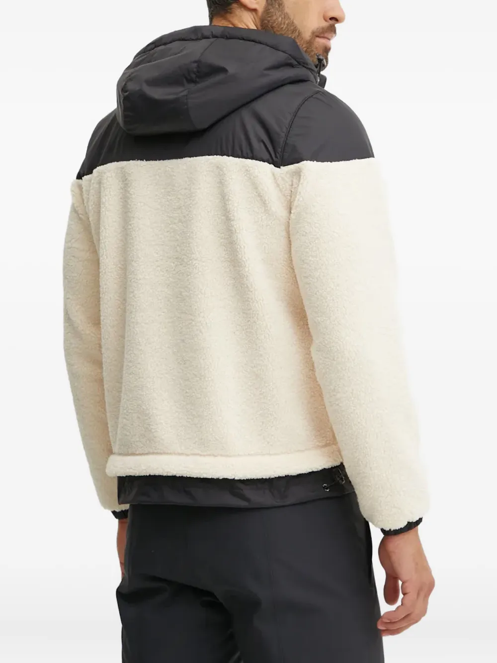 K-Way Fleece jack met capuchon 01A ECRU BLACK