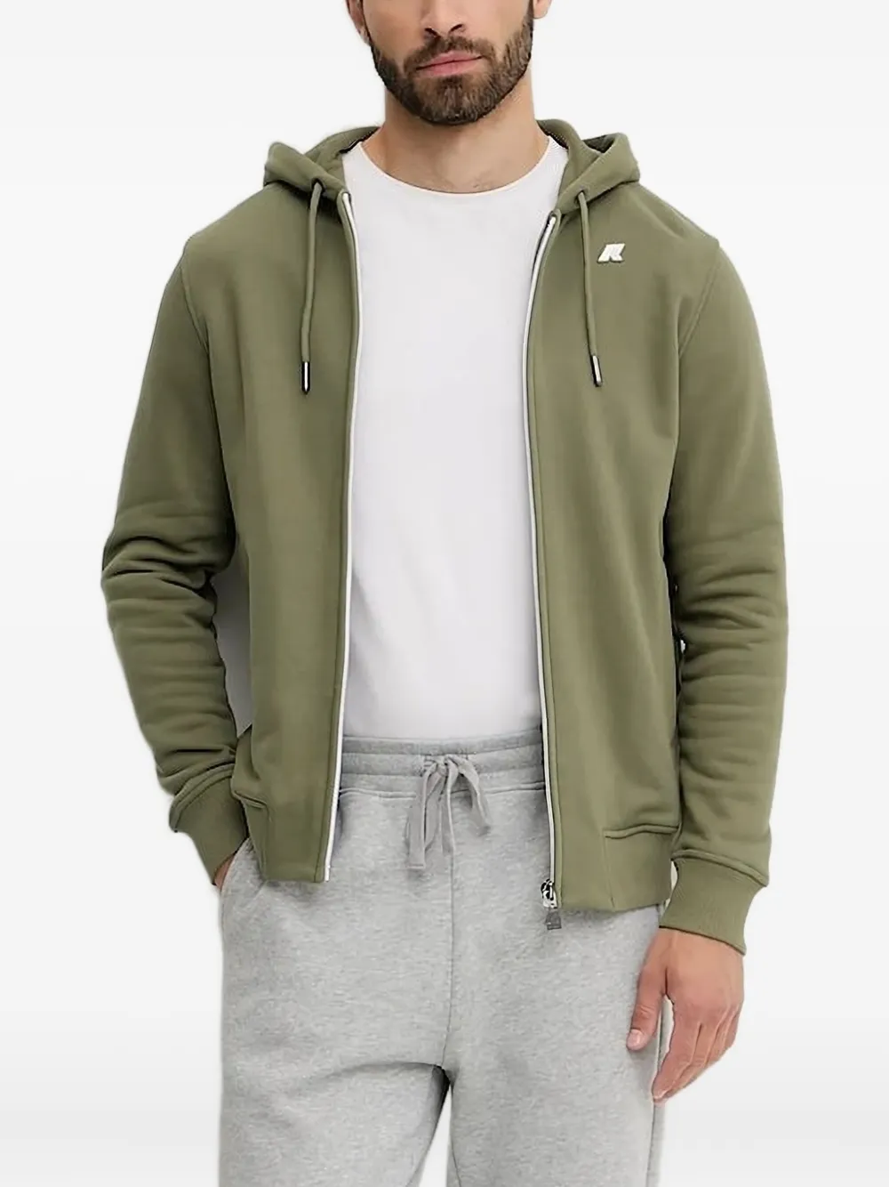 K-way Zip-up Hoodie In Green