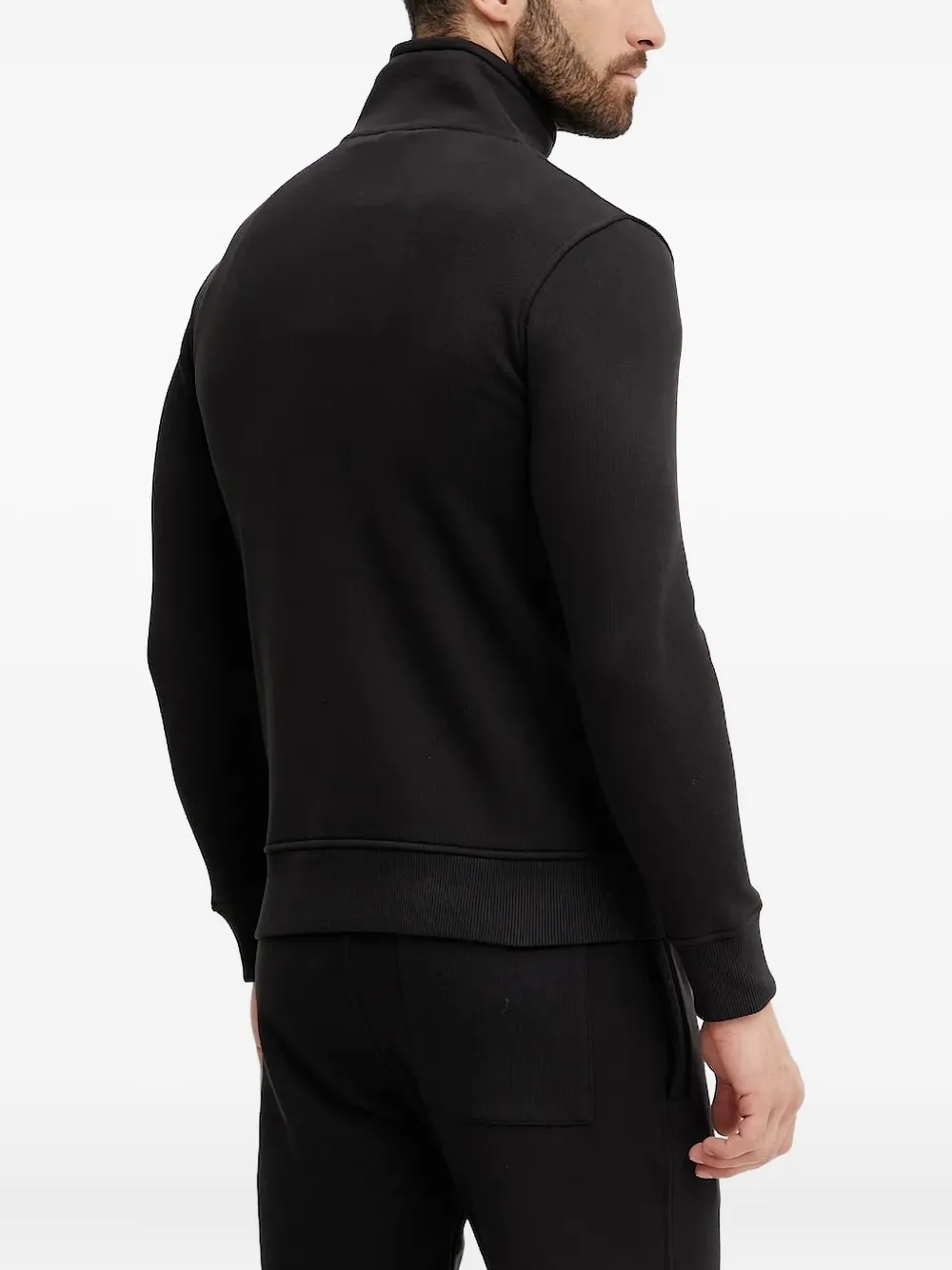 K-Way FINN geribbelde sweater met rits - Zwart