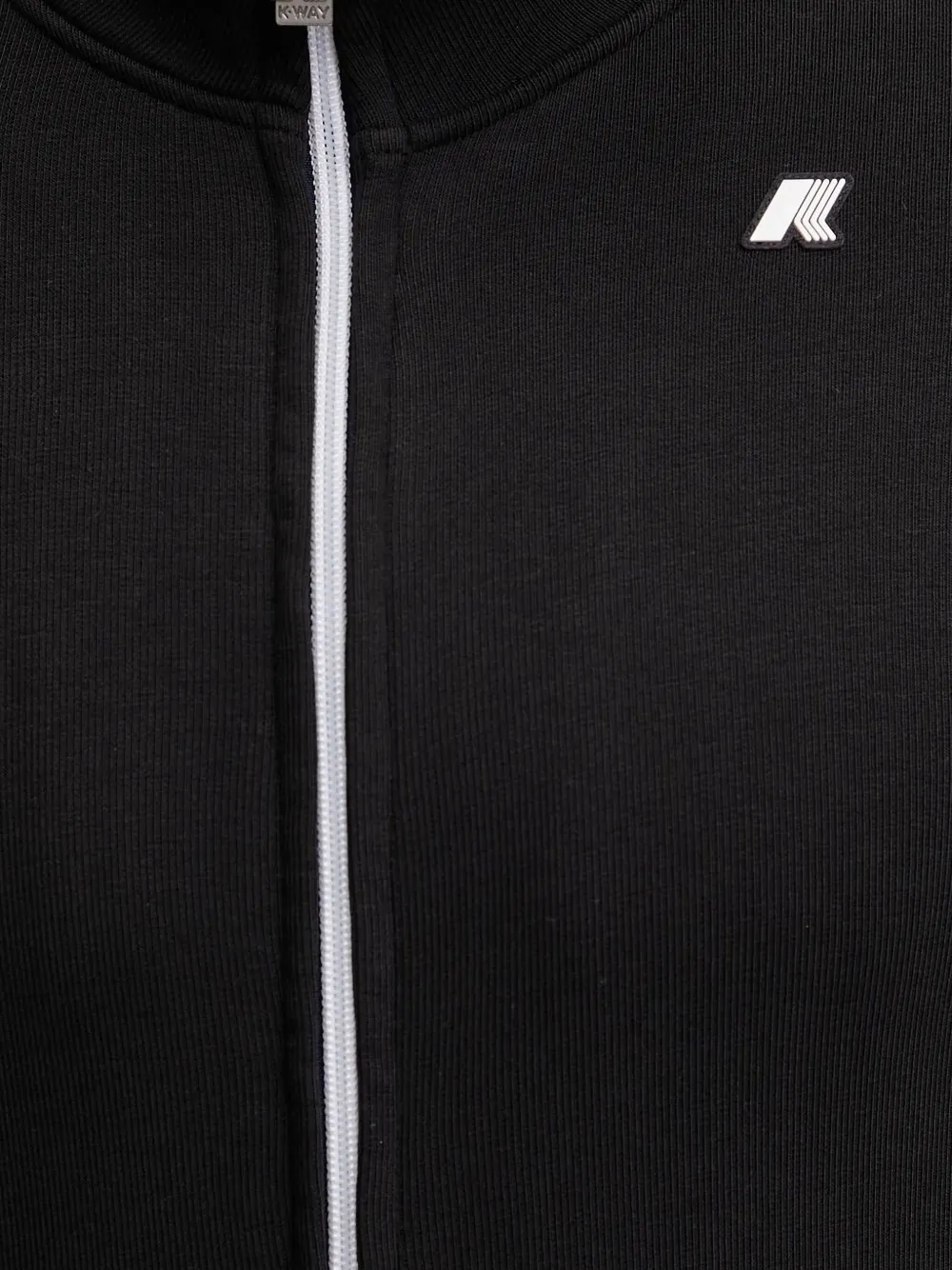 K-way Finn Ribbed Zip-up Sweatshirt In Black