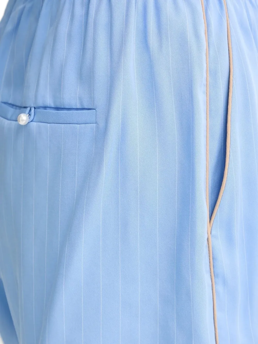 MUNTHE Uppi pinstripe drawstring shorts Blauw