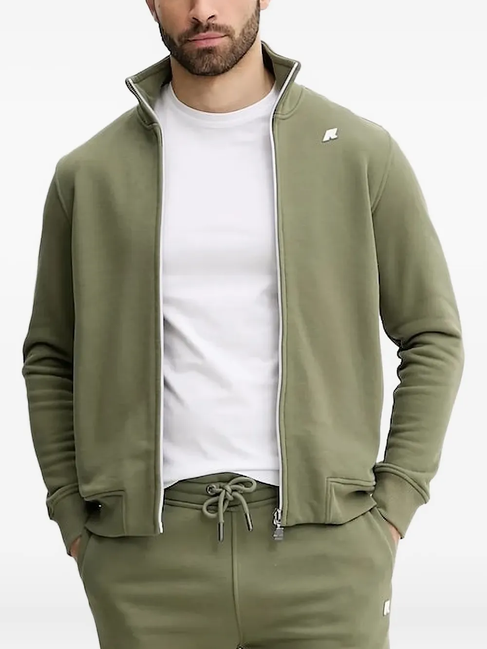 K-way Zip-neck Sweatshirt In Gray