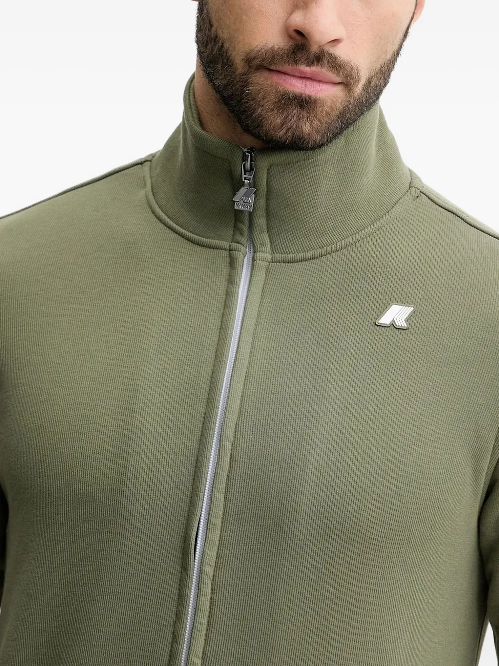 K-way Zip-neck Sweatshirt In Gray