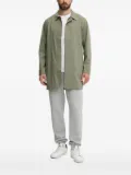 K-Way logo-patch buttoned jacket - Green