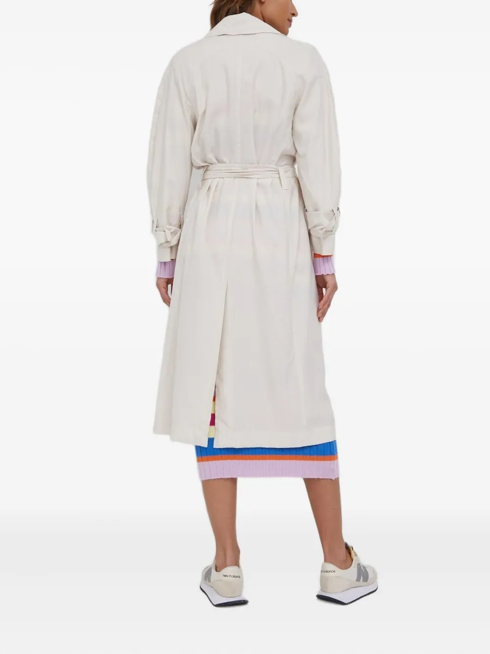 Drykorn Trenchcoat met gestrikte cuffs Wit