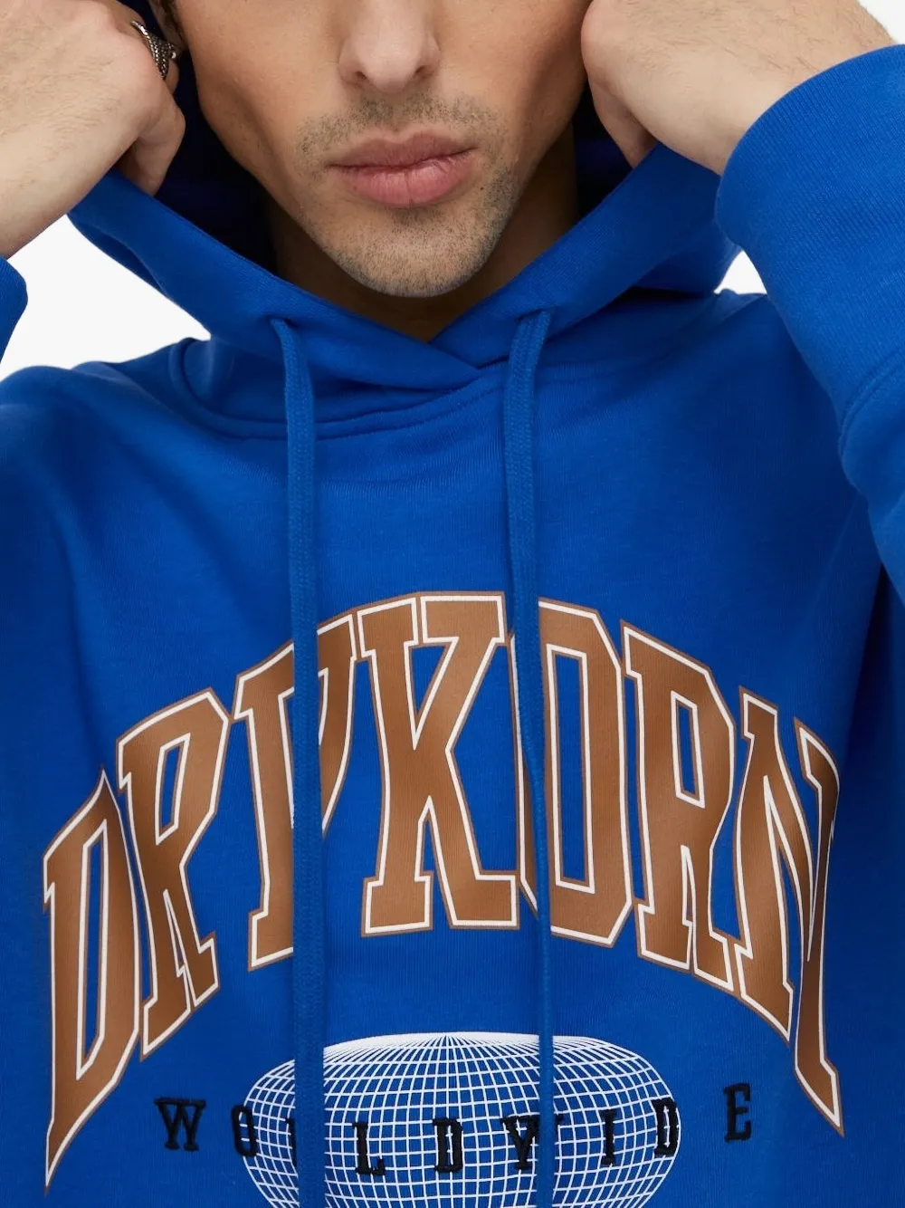 Drykorn Hoodie met logoprint Blauw