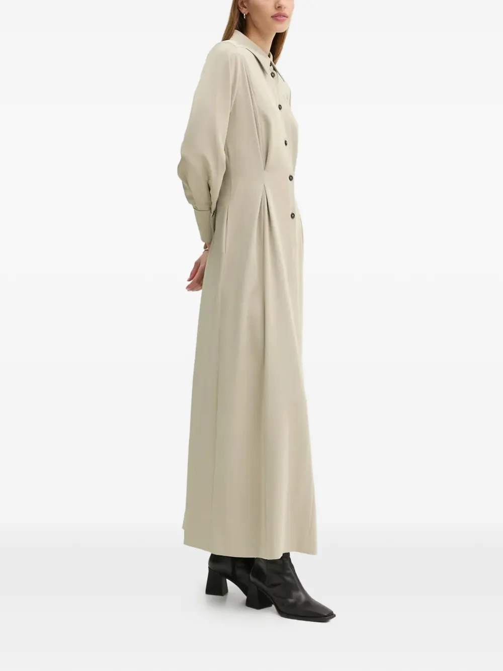 Drykorn buttoned pleated midi dress | Day Dresses | Image 2