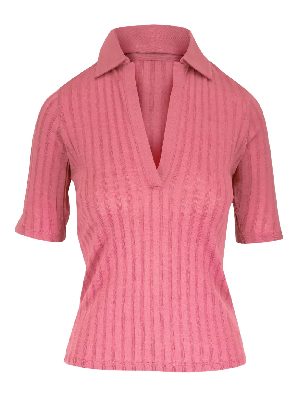 Vince Geribbeld T-shirt Roze