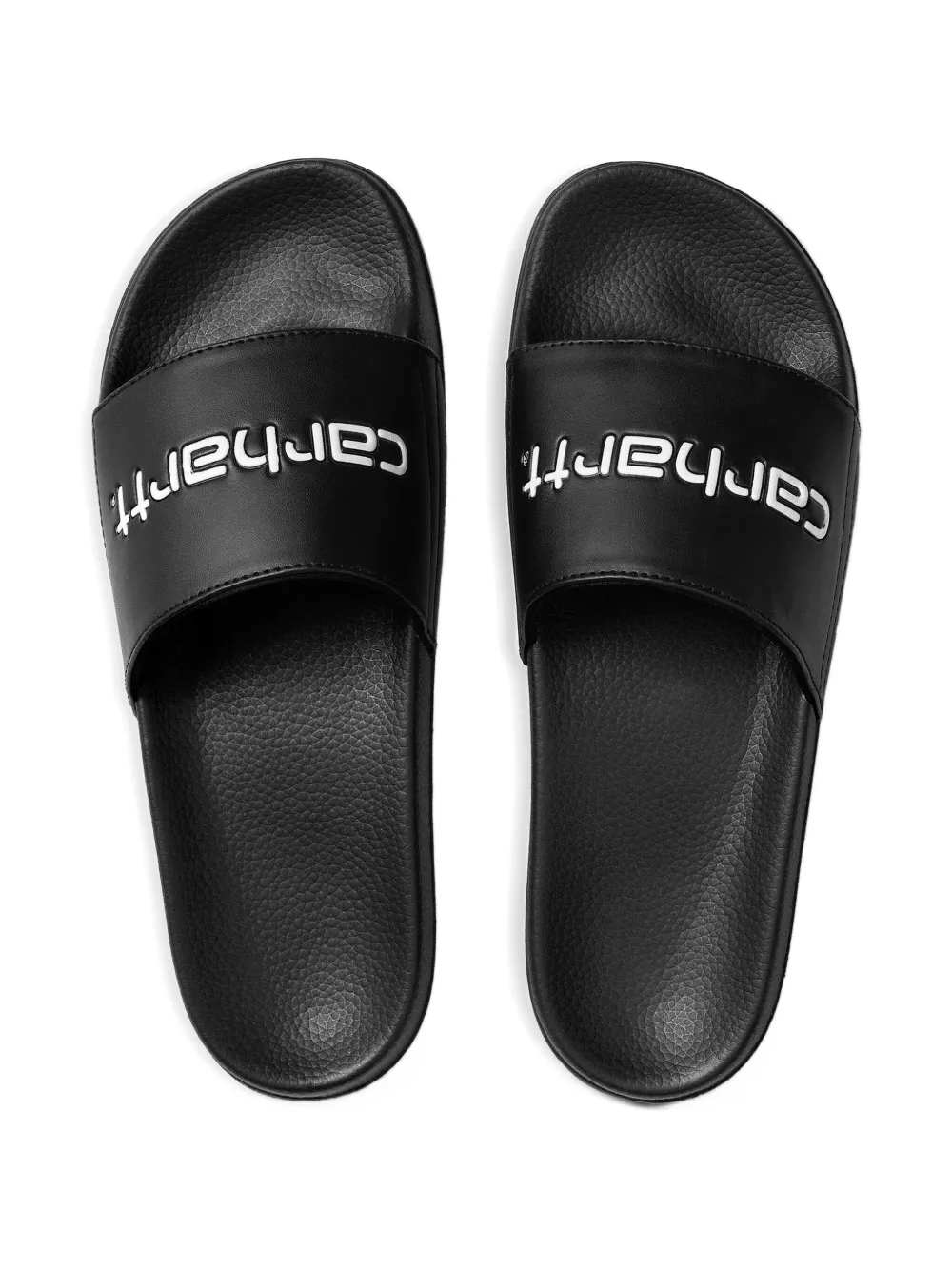 Carhartt WIP embossed logo slides Black
